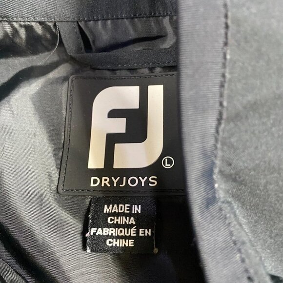 Dryjoys Mens Jacket L Black Removable Sleeves Embroidered Amelia Club - Picture 3 of 12